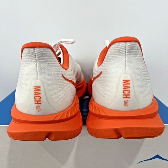 Hoka One One Mach 6 1147790/FLV Frost Lava White Orange Running Shoe Mens Sz 13D main image 6